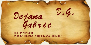 Dejana Gabrić vizit kartica